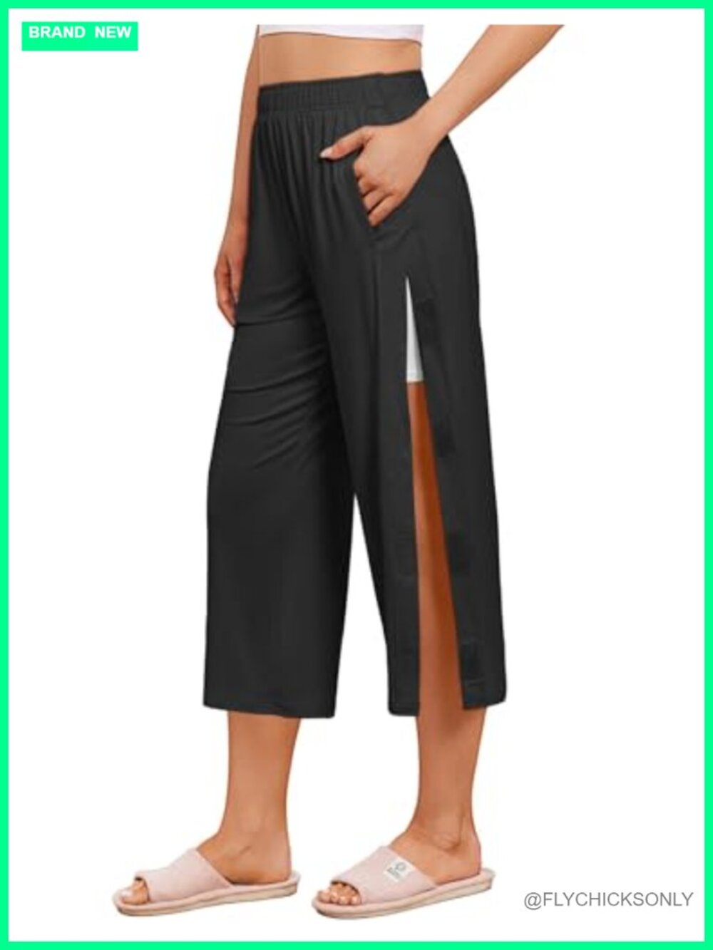 Tear Away Breakaway Capri Pants Post Surgery Recovery Hip Knee Ankle Adaptive